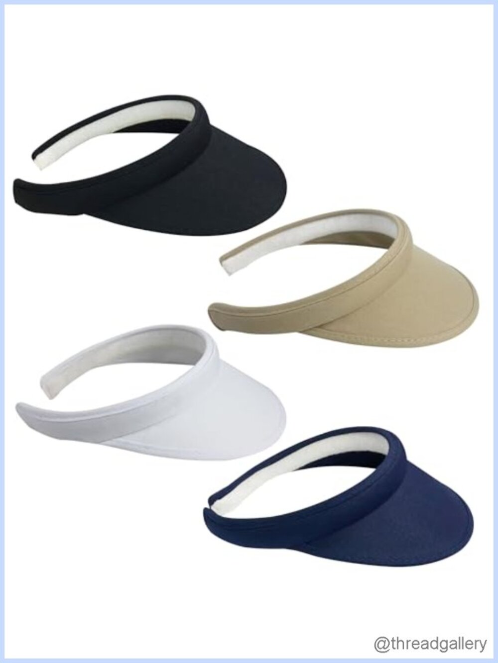 4 Pack Sun Visor Hats Wide Brim Clip On Outdoor Sports Golf Tennis